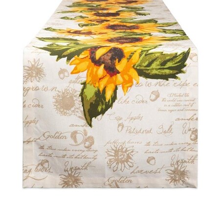 Fastfood 14 x 72 in. Rustic Sunflowers Printed Table Runner FA1535221